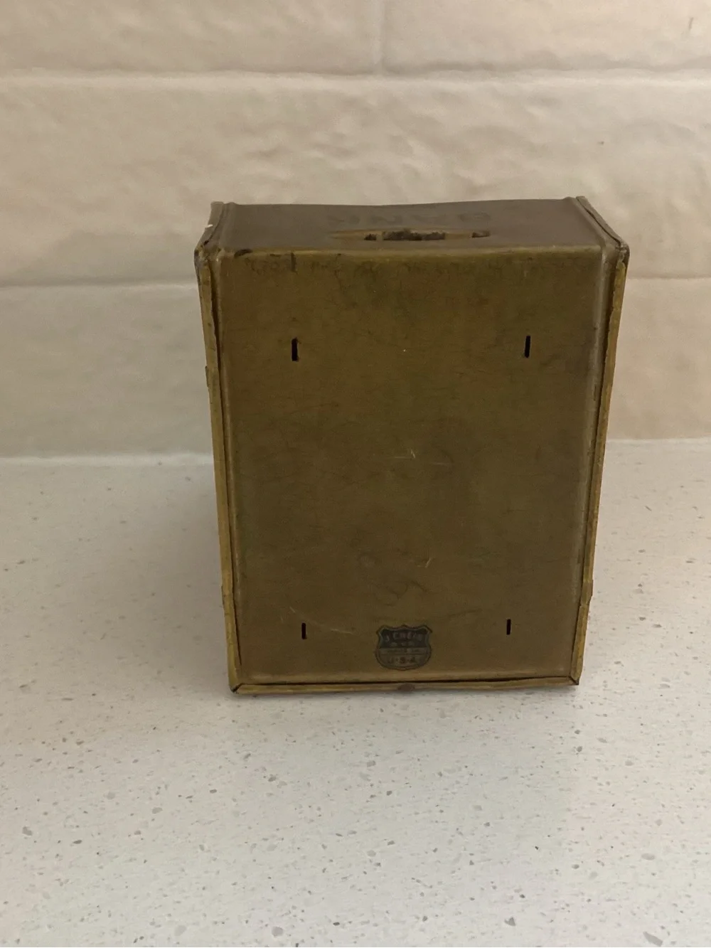 Vtg. “Happy Days” Cash Register Toy Bank manufactured by J. Chain & Co. USA